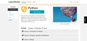 Python at Learnstreet